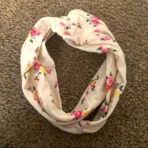 Cream Colored Floral Double Headwrap